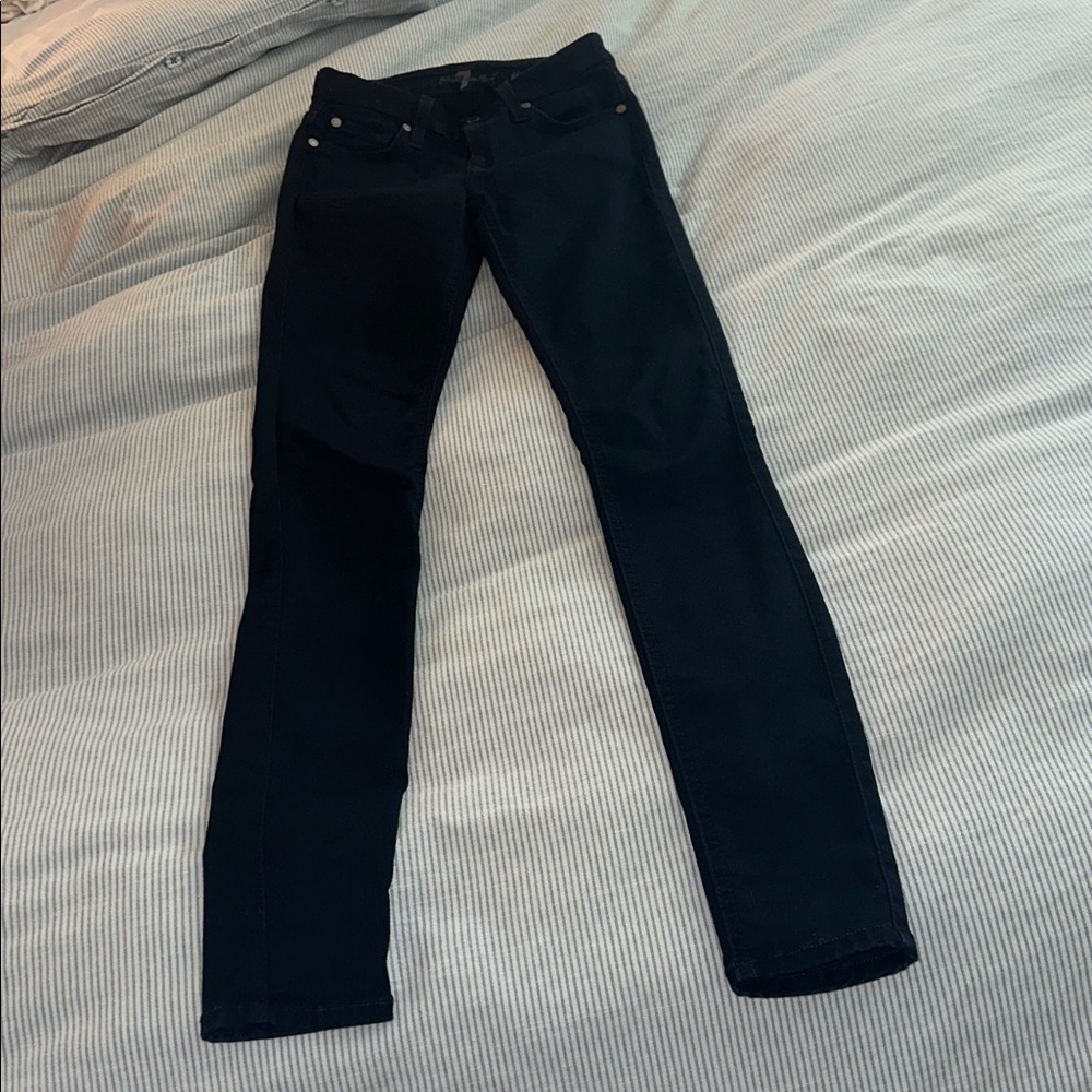 - Seven 7 for all mankind the skinny dark blue jeans pants size 24